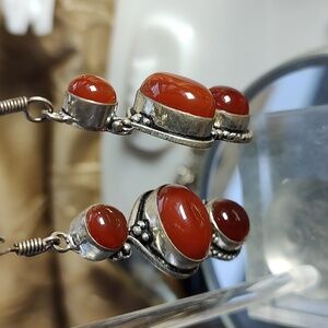 Carnelian earrings long